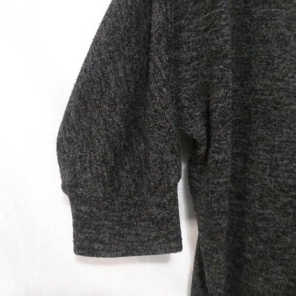 SEDUCTIONS | medium | Round Neckline Salt and Pepper Sweater | 3/4 Sleeves - Picture 13 of 15